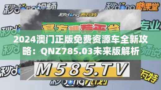 2024澳门正版免费资源车全新攻略:QNZ785.03未来版解析