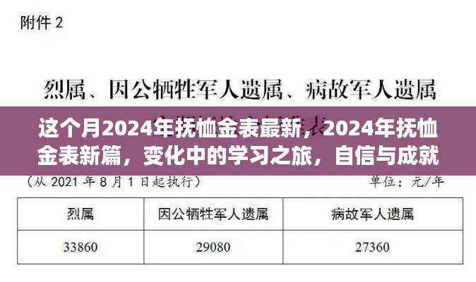 2024年抚恤金表更新,变化中的学习之旅,自信与成就感的鼓舞之路