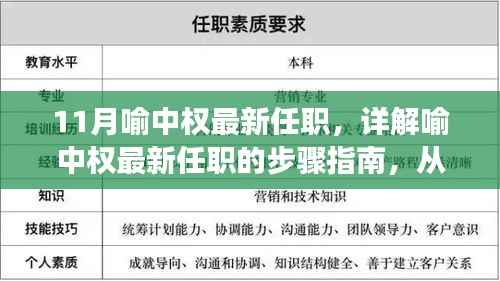 喻中权最新任职详解,从入门到进阶,引领你走向成功的步骤指南