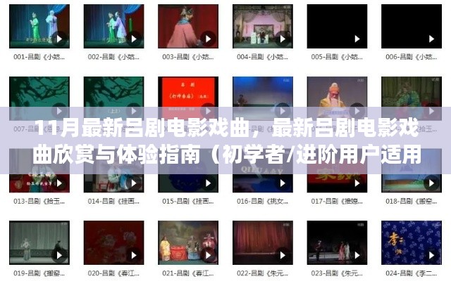 最新吕剧电影戏曲指南,欣赏、体验与学习,适合初学者与进阶用户