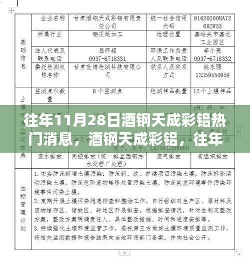 酒钢天成彩铝,行业焦点深度评测与热门消息回顾,聚焦往年11月28日动态