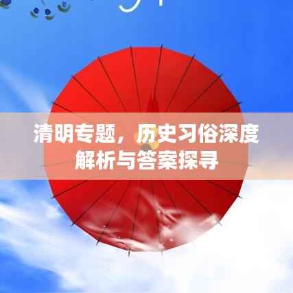 清明专题,历史习俗深度解析与答案探寻