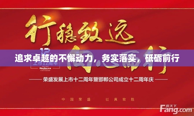 追求卓越的不懈动力,务实落实,砥砺前行